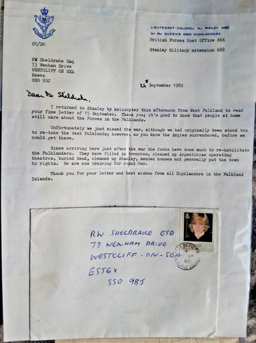 Falkland islands 1982 cover - falkland,