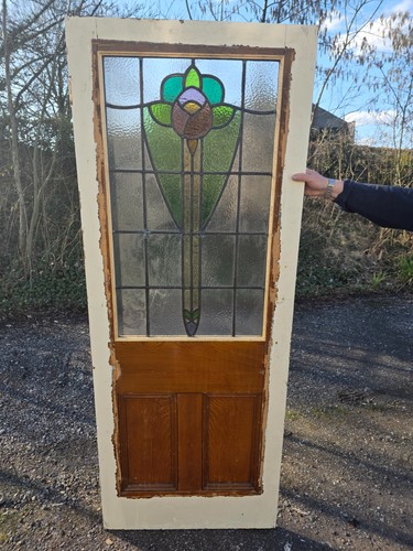 Antique 1920s leaded glass - 1920s,