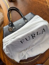 FURLA black leather bag, never
