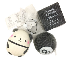 Typo Novelty Stress Squishy Toys Panda/Eight Ball/Decision Dice 3 Pack New F1