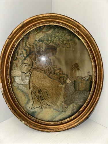 Antique georgian framed oval - georgian,