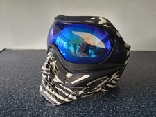VForce Grill Rare Zebra Paintball Mask with Kryptonite Lens & KM USA Eagle Strap