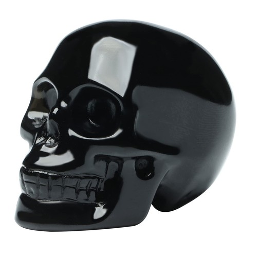 Natural black obsidian - black,