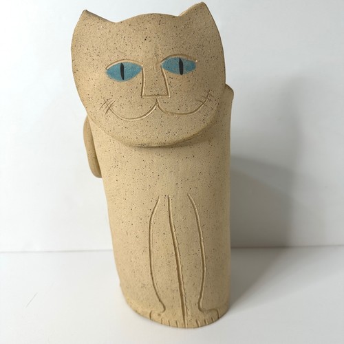 Vintage studio pottery cat - studio,