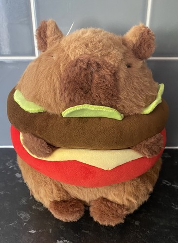 Capybara burger plush toy 20cm - burger,
