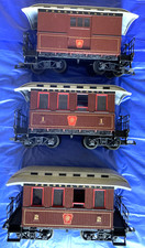 LGB 30050 G Gauge 3 PPR Rolling stock 2 Coaches  & 1 Baggage Car which is Boxed