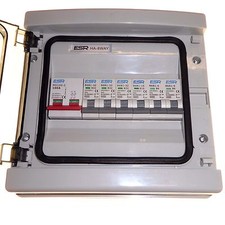 Consumer Unit 100 Amp Isolator 2 x 6, 1 x 16 and 3 x 32 Amp MCB Weatherproof New