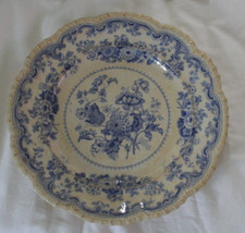 Windsor Festoon plate blue transferware J & W Ridgeway 1830s