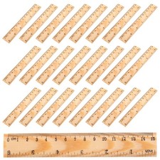 20Pcs Wooden Kids Rulers Measuring Wood Rulers School Accessory rulers for kids