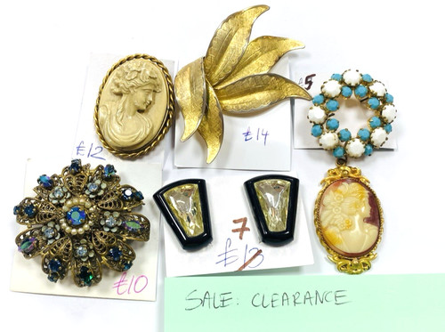 Lot vintage brooches pendant - lot,