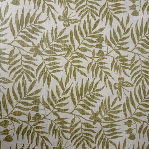 Havana leaves sage linen - sage,