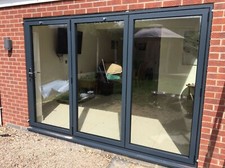 2 week delivery- New,Aluminium Bi fold Doors inc Glass 2 - 3 - 4 - 5 - 6 panels