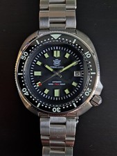 SteelDive SD1970 6105 Turtle Black Captain Willard Seiko NH35 Automatic Watch