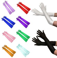 Ladies Long Satin Formal Gloves Princess Party Opera Evening Prom Fancy Dress