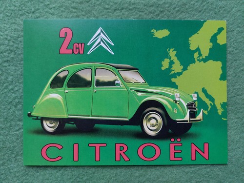 Postcard citroen 2cv - citroen,