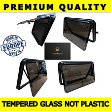 Campervan Hinged Flat Glass Window Van Caravan Camper With or Without Flyscreen