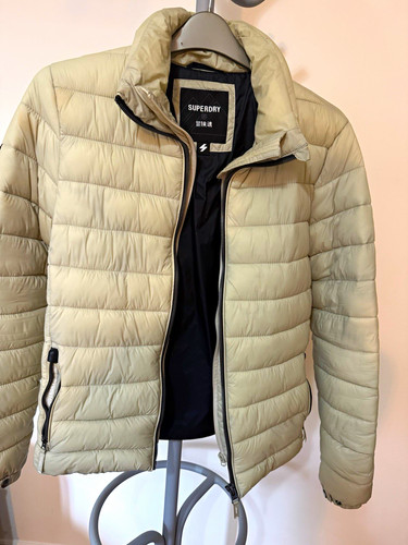 Superdry fuji beige puffer - beige,