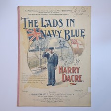 1899 Lads in Navy Blue Antique Victorian Music Sheet Boer War Harry Dacre