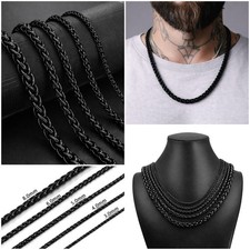 Mens Black Steel Chain