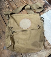 WW2 British Army MkVII Gas Mask Bag ~ Indy Jones Bag ~ 1941 Dated A.R.P. Bag