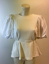 Ladies New Ex Top Shop Peplum Style Top With Open Back Size   6 8 10 12 14 16