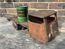 1930s French Wood Flat Bed Truck Toy 17”x8” 43x20cm Patina