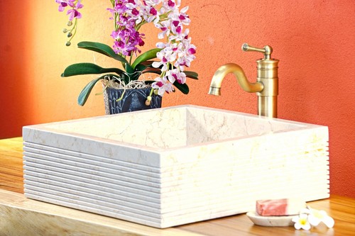 Marble wash basin square - wash,