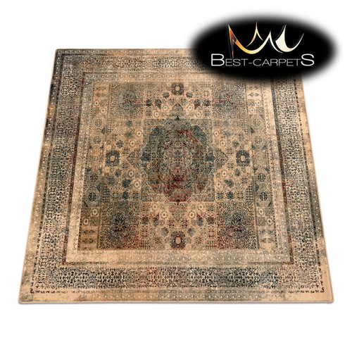 Oriental natural wool square - natural,