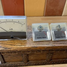 3x vintage panel meters, Dolby