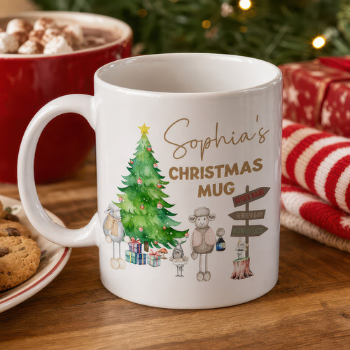 Personalised festive sheep - personalised,