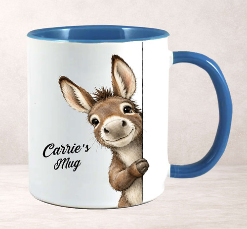Personalised donkey mug 11oz - personalised,