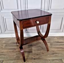 Retro Vintage Wooden Side Table & Drawer – Mid Century -Bedside Lamp - Art Deco