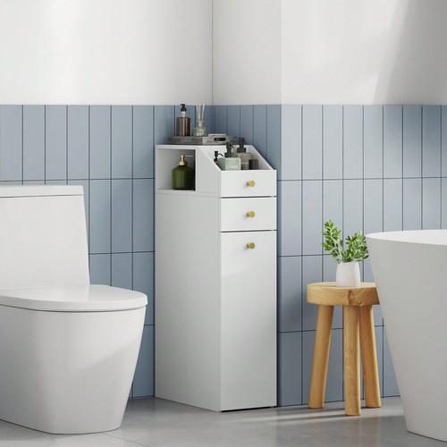 White narrow bathroom - narrow,