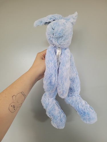 Happy horse blue bunny - horse, rabbit