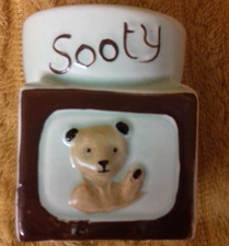 Vintage Sooty TV Egg Cup, Keele St. Pottery, Sooty Concessions LTD 1950s/60s H14