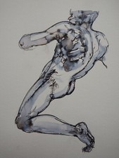 Ink drawing Michelangelo Study