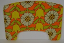 Vintage MCM 1970's Flower Power Baby High Chair Fiberglass Tray Table Kitchen 