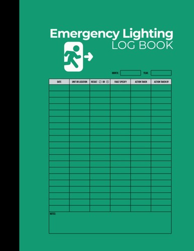 Emergency lighting log book - emergency,