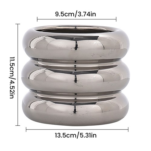 Silver color donut - silver,