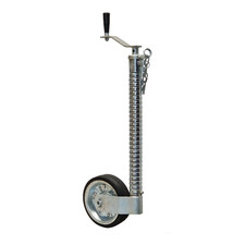 Jockey Wheel Heavy Duty Ribbed 48mm Tube Telescopic Trailer Stand Max Load 500kg