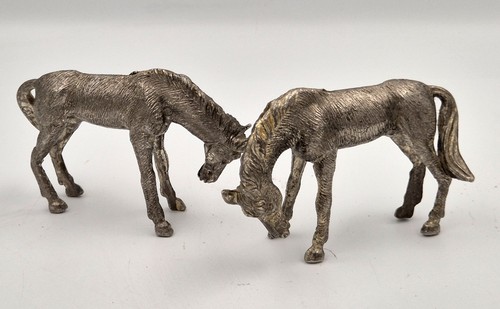 Pair vintage white silver - of,