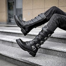 Men's Punk Gothic Biker Boots