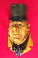 BOSSONS Mr MICAWBER DAVID COPPERFIELD CHALKWARE HEAD WALL HANGING MASK