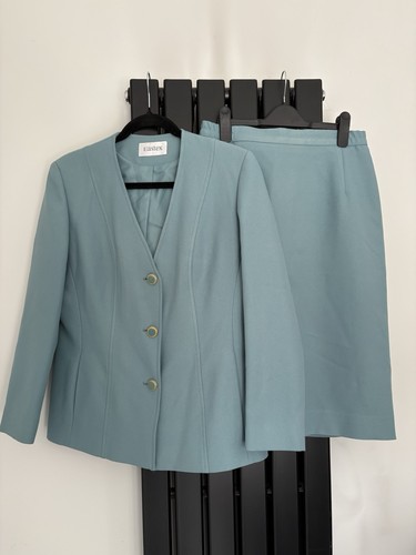 Eastex teal blue skirt suit - eastex,
