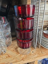 Vintage Ruby Red Glass Dessert