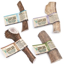 Dog Antler Chews HIGHLAND 100% Natural Deer Antler Split Dental Healthy Treats