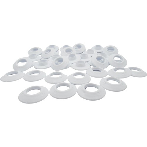 White plastic snap - 20, eyelets