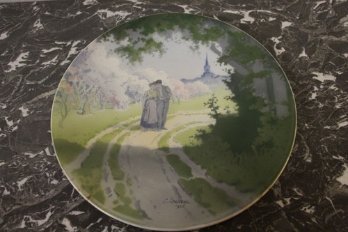 Earthenware dish signed - signed, edmond