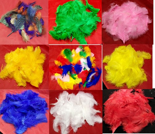 Bag coloured feathers - bag,