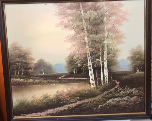 Vintage 1970 oil - oil, painting
